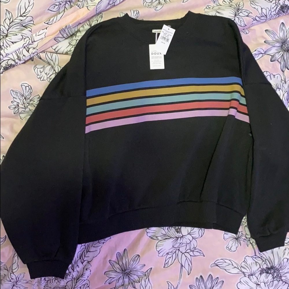 American eagle long sleeve rainbow stripe sweater